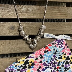 Brighton great shape Barrel slide removable charm bundle lot set silver necklace